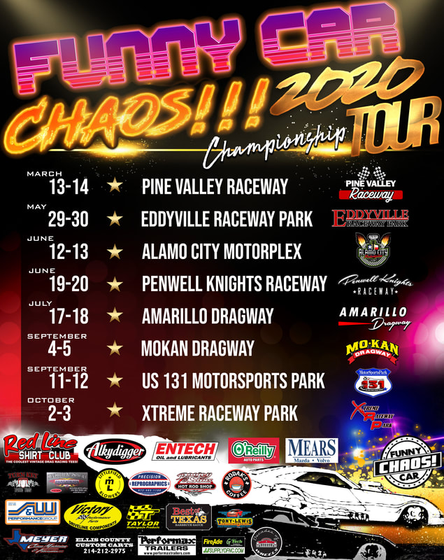 SCHEDULE THE ONE..THE ONLY...FUNNY CAR CHAOS!