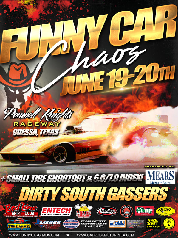 PENWELL KNIGHTS RACEWAY - THE ONE..THE ONLY...FUNNY CAR CHAOS!